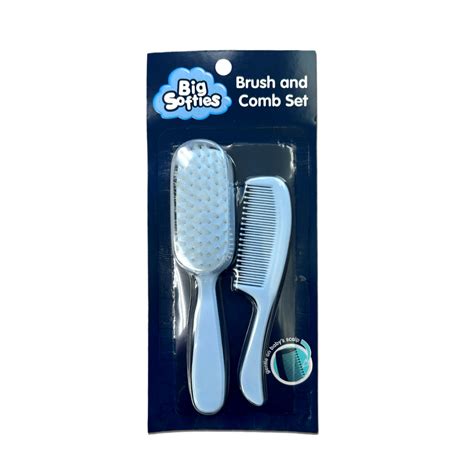 big softies brush and comb set blue c stuart brands