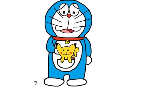 Doraemon And Pikachu By Darkyoshi973 On Deviantart