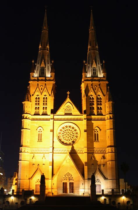 Sydney City And Suburbs St Marys Cathedral Night