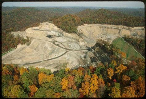 Mountaintop Mining In Boone County Aerial View Of Mountaintop Removal