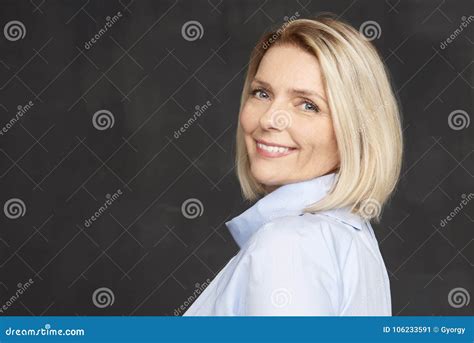 Confident Mature Woman Portrait Stock Image Image Of Positive Camera 106233591