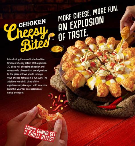 Chicken cheesy bites pizza hut. Pizza Hut Chicken Cheesy Bites