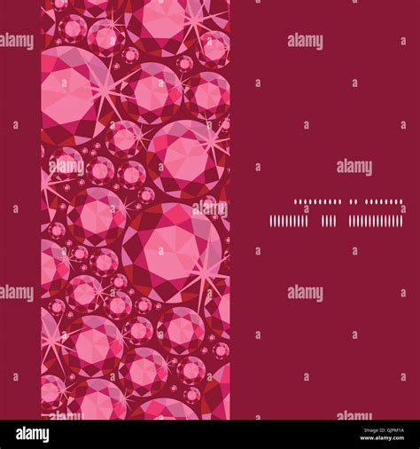 Vector Ruby Vertical Frame Seamless Pattern Background Stock Vector