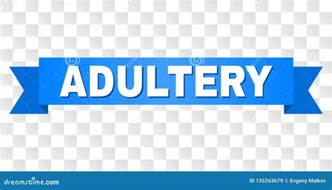 Blue Ribbon With Adultery Caption Stock Vector Illustration Of
