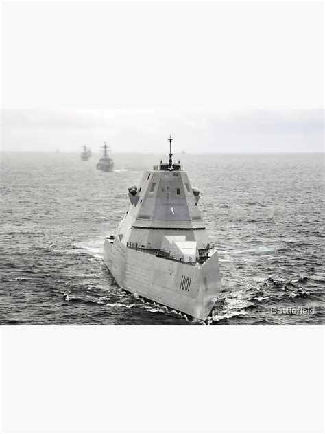 Zumwalt Class Guided Missile Destroyer USS Michael Monsoor DDG Hi Res Navy Photo Poster