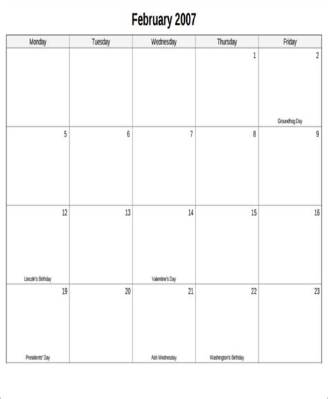 Printable Blank Monthly Calendar Activity Shelter Blank Monthly