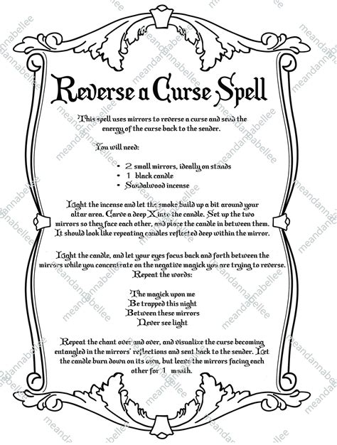 Reverse A Curse Spell Image Witches Dinner Party Digital Clipart