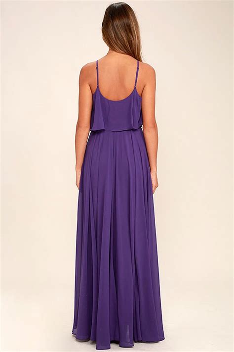 Stunning Purple Dress Maxi Dress Gown 78 00