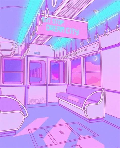 Pastel Purple Anime Aesthetic Background