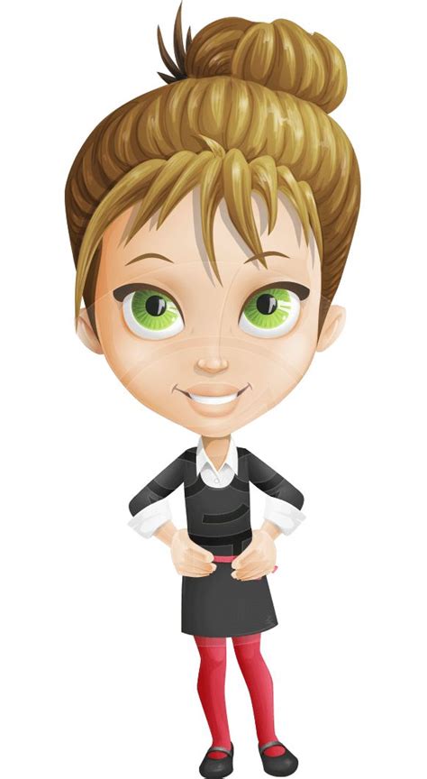 Vector Charming Office Lady Character 112 Illustrations Graphicmama Female Cartoon