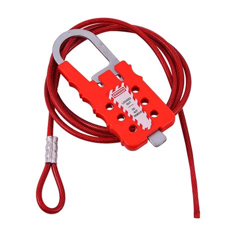 Red Nylon Multipurpose Cable Lockout Tagout Device Electrical Purpose