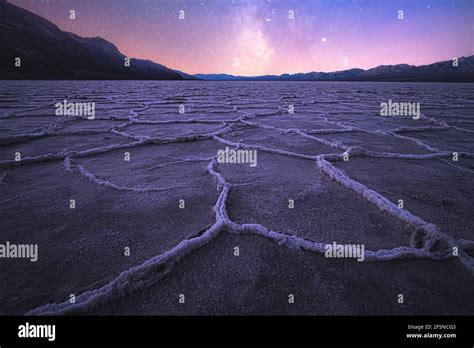 Beautiful Inspiring Landscape And Halite Texture Of The Badwater Basin