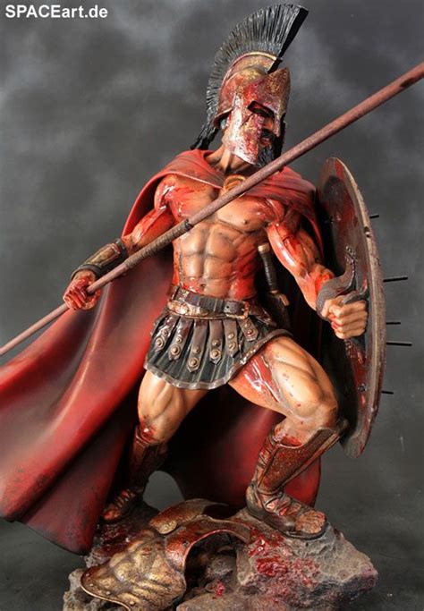 300 Leonidas Battle Rage Deluxe Statue Fertig Modell