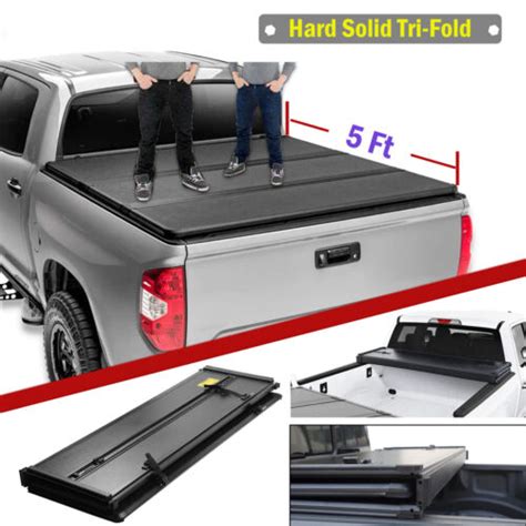 Fits 2016 2022 Toyota Tacoma Truck Bed Cover 5ft Hard Tri Fold Tonneau