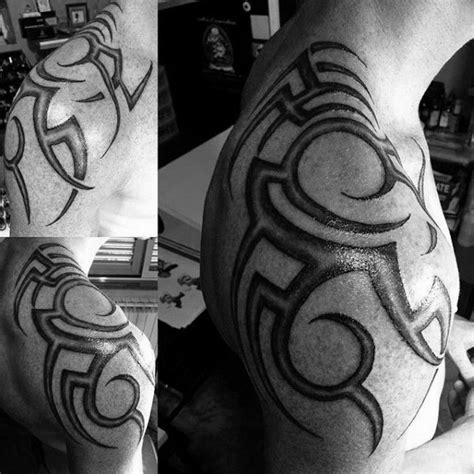 80 Tribal Shoulder Tattoos For Men Masculine Design Ideas Tribal