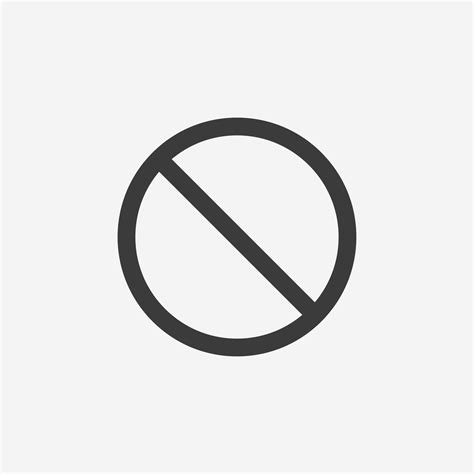 No Sign Prohibition Signal Forbidden Stop Warning Isolated Icon