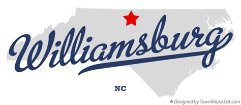 Map Of Williamsburg Nc North Carolina