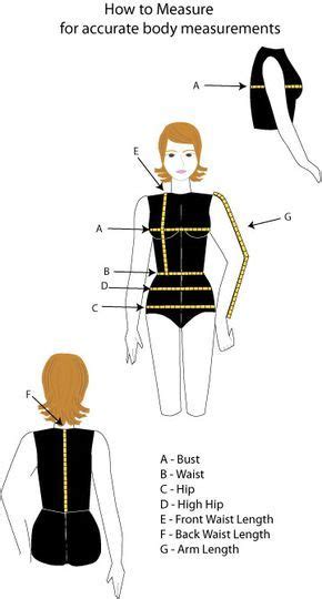 Sketch Showing How And Where To Measure The Body For Accurate Fit