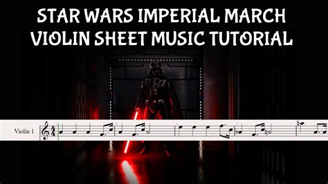 Star Wars Imperial March Easy Violin Tutorial Sheet Music Notes