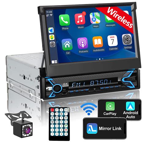Buy Wireless Carplay Single Din Touchscreen Car Stereo With Wireless Android Auto Inch Flip