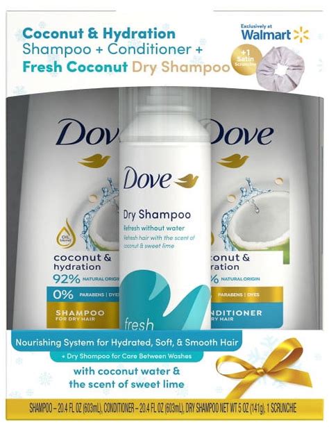 19 Value Dove Coconut And Hydration Shampoo And Conditioner Set With Dry