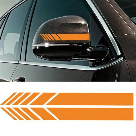 1 pair universal rear view mirror stickers decor diy car body side stripe decals hot in car