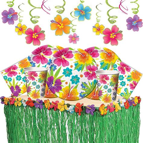 Our Tropical Luau Hawaiian Summer Party Supply Pack With Decorations For Guests Is One Of Our