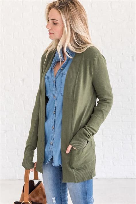 Things To Do Olive Cardigan Olive Cardigan Green Cardigan Outfit Olive Green Cardigan