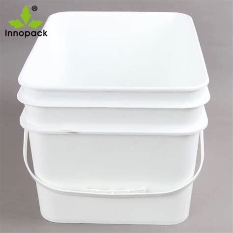 Food Grade 20 Liter Square Plastic Bucket With A Handle For Food