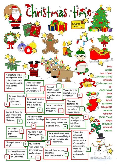 Christmas Worksheets For Esl Adults