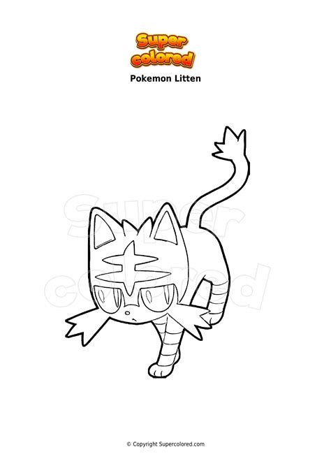 Litten Pokemon Coloring Sheet