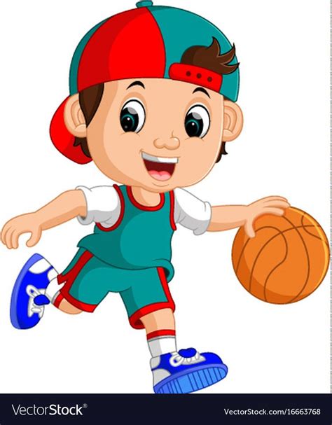 Young Male Basketball Player Vector Image On Vectorstock Drawing For