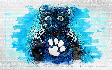 Sir Purr Official Mascot Carolina Panthers Nfl Usa National Football
