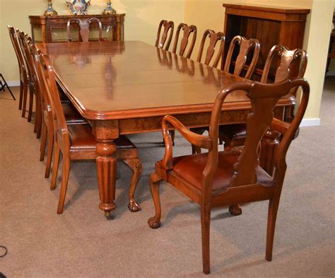 Rest assured, we have an array of different dining tables for you to choose from oval, square, rectangle and round shaped dining tables that feature glass, terrazzo, concrete and marble table tops plus many more! Antique Victorian Walnut Dining Table & 12 Chairs