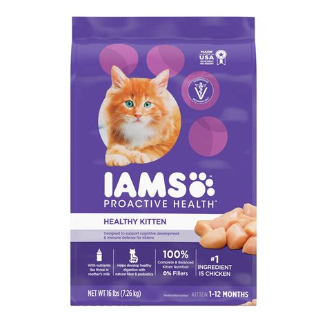 Iams Proactive Health Healthy Kitten Dry Cat Food With Chicken 16 Lb