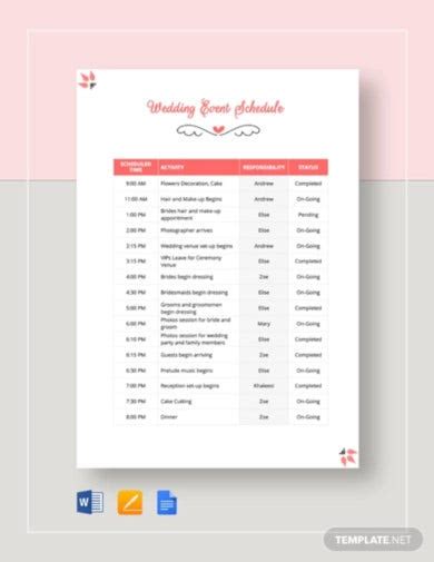 27 Event Schedule Templates Word Excel Pdf