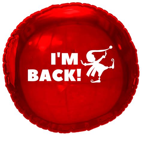Christmas Elf Im Back 18 Metallic Red Foil Balloon
