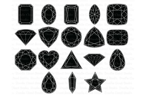 Gems Svg Diamond Svg Precious Stone Svg Files By Doodle Cloud Studio
