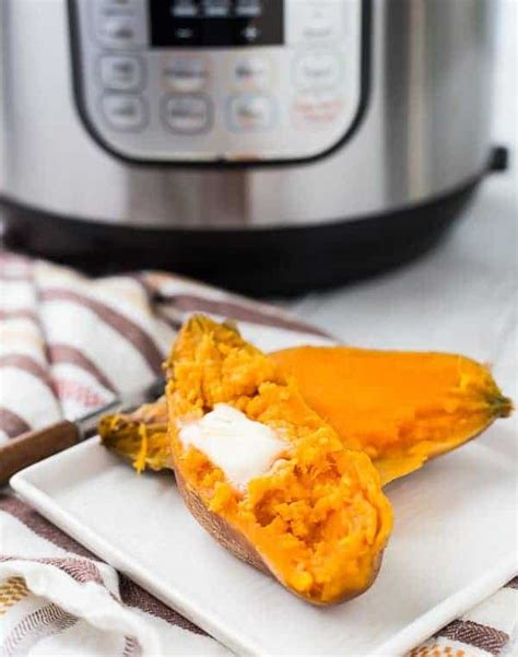 Place washed sweet potatoes in the pot. Instant Pot Sweet Potatoes - Perfect Every Time! - Rachel ...