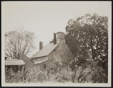 Exterior View Of The Arnold House Showing The Stone Chimney End