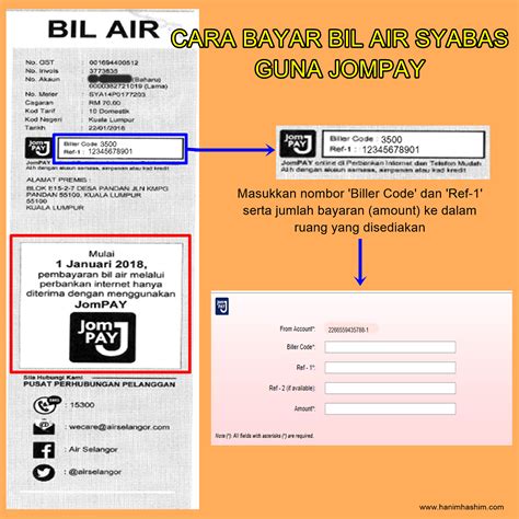 Please fill in as per below Cara Bayar Bil SYABAS Guna JomPAY - Nukilan Budak Flat