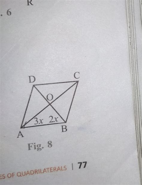 In Fig Abcd Is A Rhombus Whose Diagonals Ac And Bd Intersect At O If The Best Porn Website