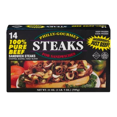 Save On Philly Gourmet 100 Pure Beef Steaks For Sandwiches 14 Ct
