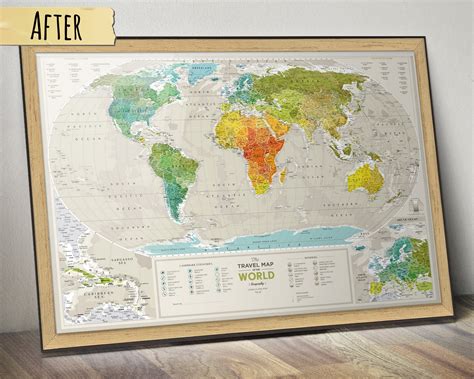 Places Weve Been Map Scratchable World Map You Can Etsy