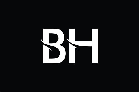 Bh Monogram Logo Design By Vectorseller Thehungryjpeg