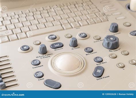 Close Up Of The Control Panel Of The Ultrasound Machine Background Of