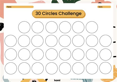 30 Circles Challenge Landscape For Teachers Perfect For Grades 10th