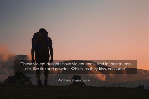 These violent delights have violent ends  - Quote