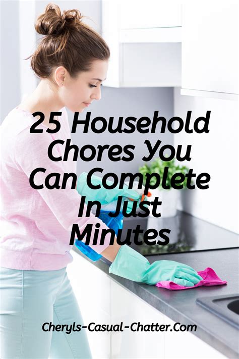25 Household Chores You Can Complete In Just Minutes Artofit