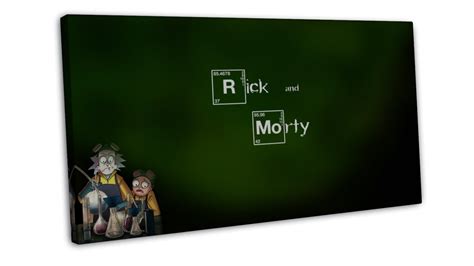 Rick And Morty Tv Animation Art 16x12 Inch Framed Canvas Print Decor